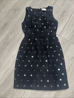 Elle black Dress with Silver Polka Dots size 0